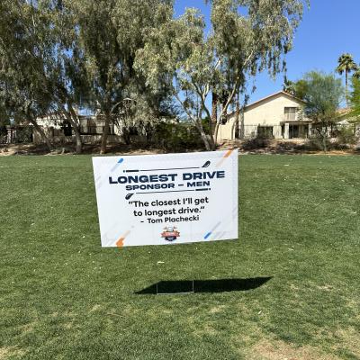 Longest Drive Men Sign